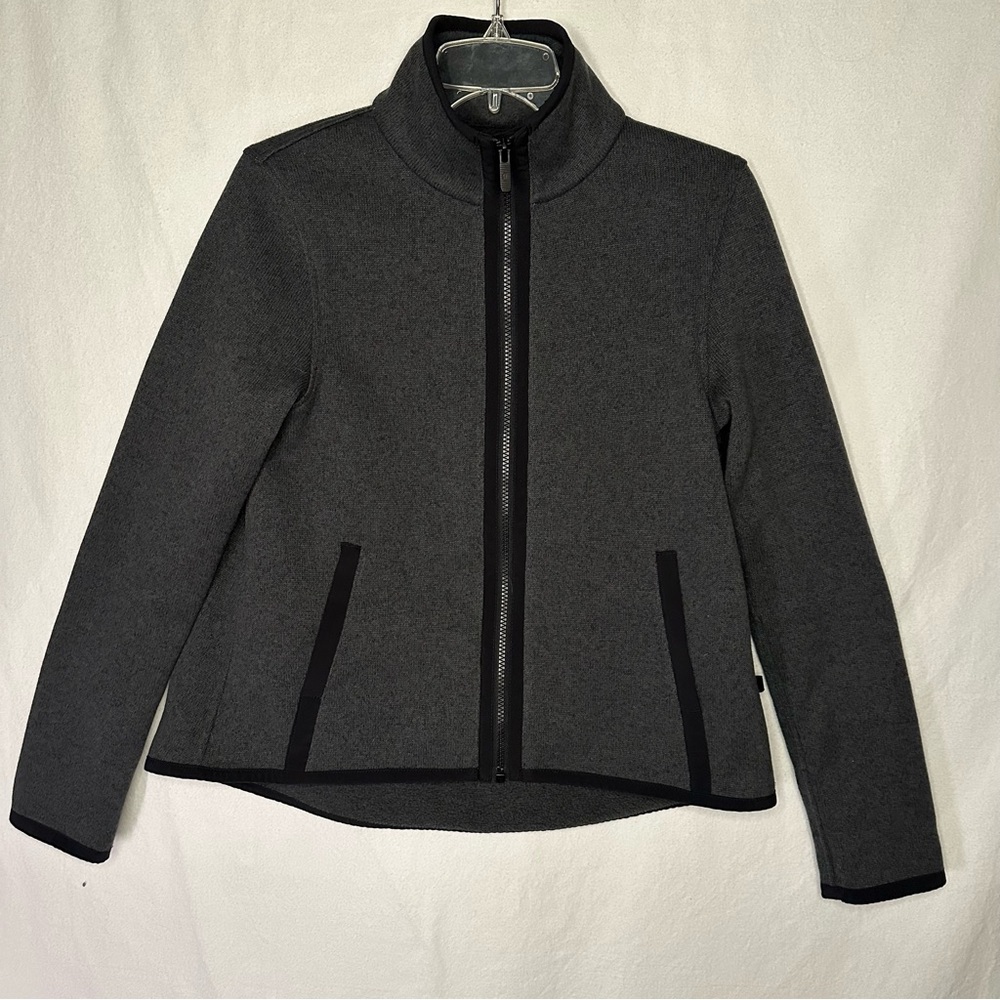 LULULEMON It's Fleecing Cold Zip Up Women's Jacket Size 4 Heathered Black Gray